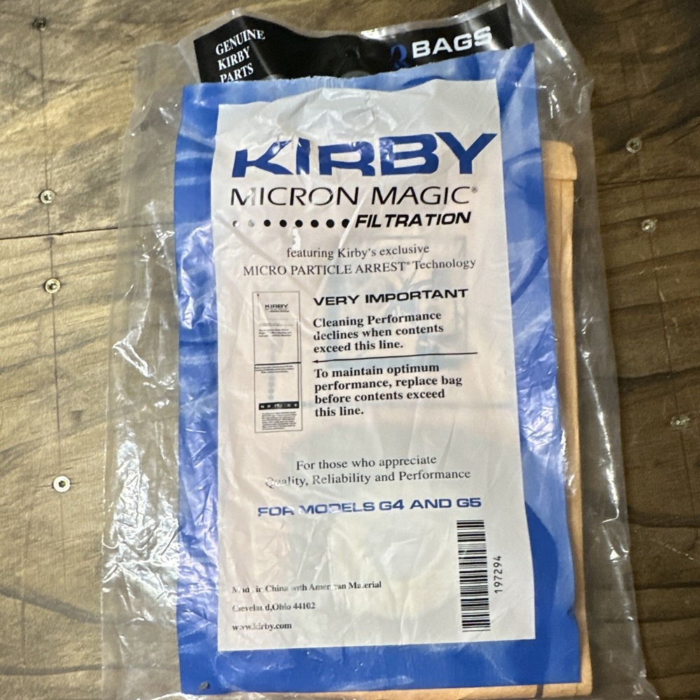 Kirby Micron Magic Vacuum Cleaner Bags 8-Pack Disposable Paper for G4 G5